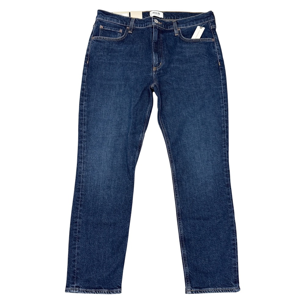 AGOLDE Jeans Size 31 Willow Mid Rise Slim Crop Dark Wash Denim Anthropologie NEW